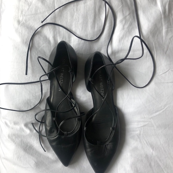 Stuart Weitzman lace up flats - Picture 1 of 3